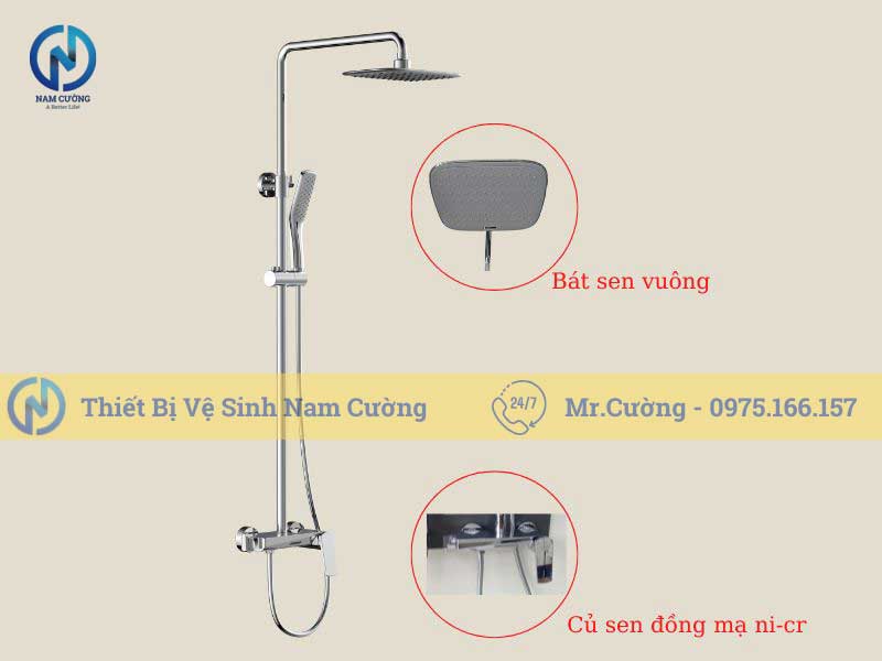 Bộ sen cây tắm đứng nóng lạnh p-s008