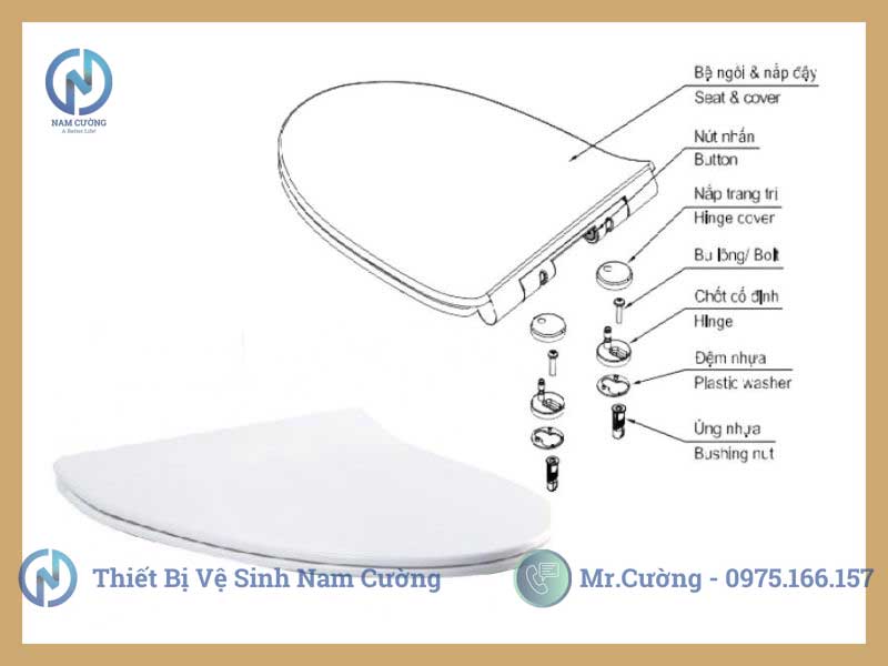 Cấu tạo bồn cầu 1 khối