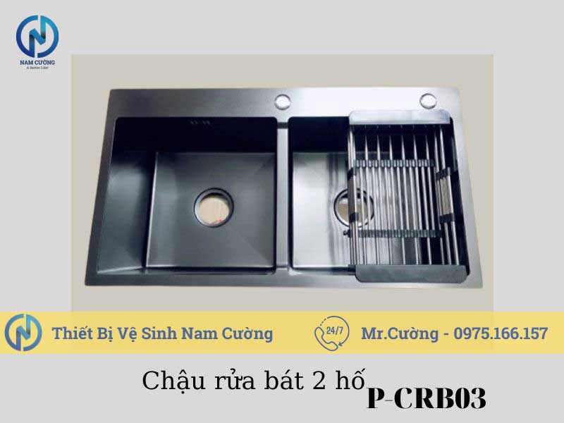 Chậu rửa bát 2 hố P-CRB03