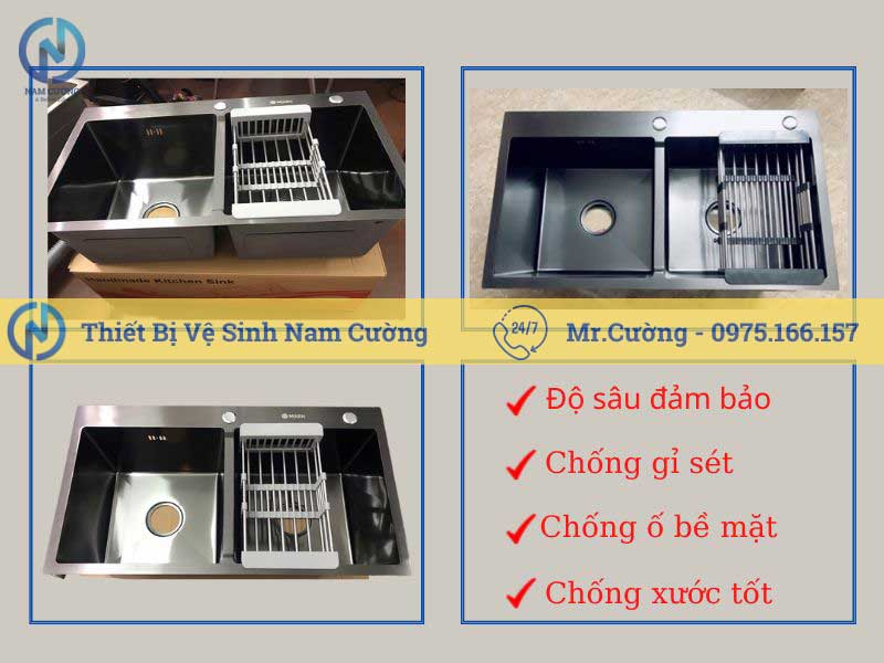 Chậu rửa bát 2 hố P-CRB03