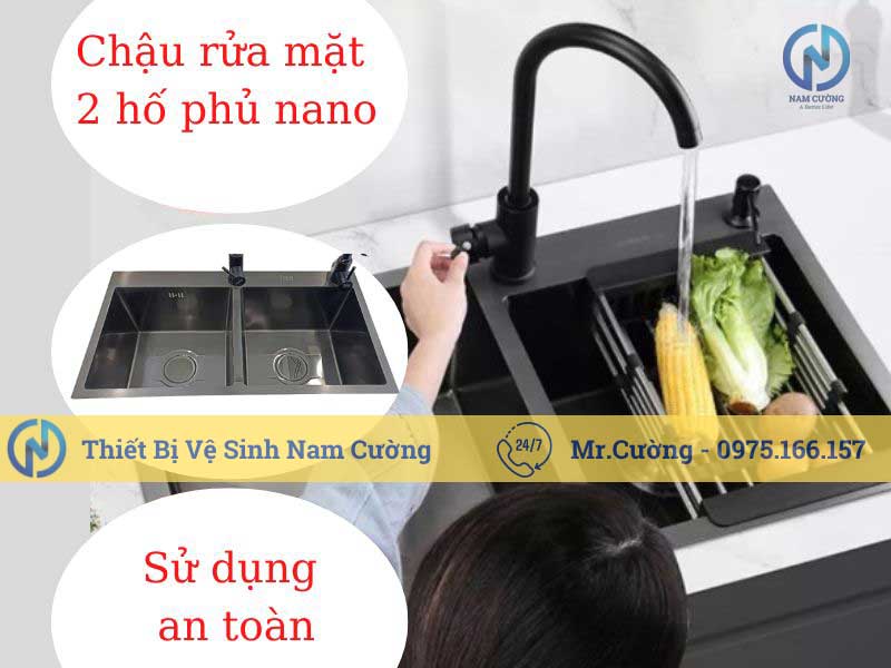 Chậu rửa bát 2 hố P-CRB03