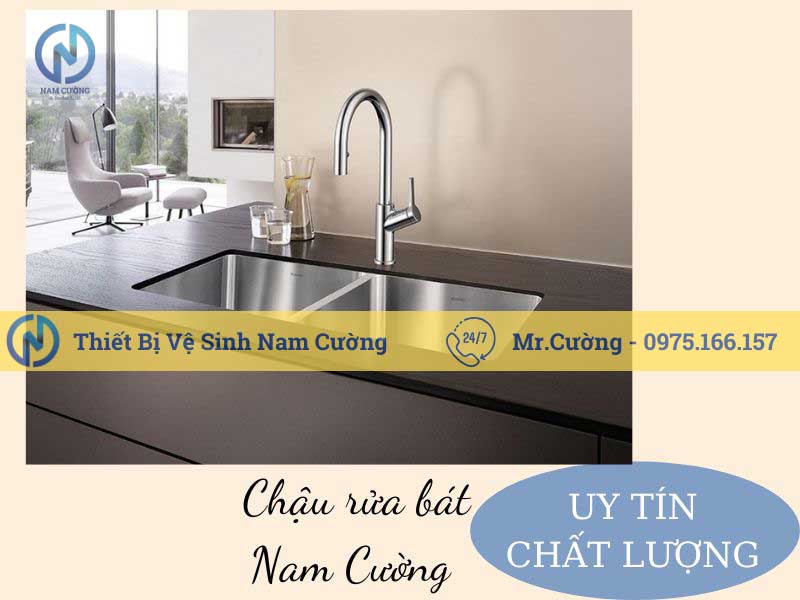 Chậu rửa bát âm bàn đá