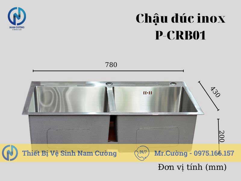 Chậu rửa bát inox 304 P-CRB01