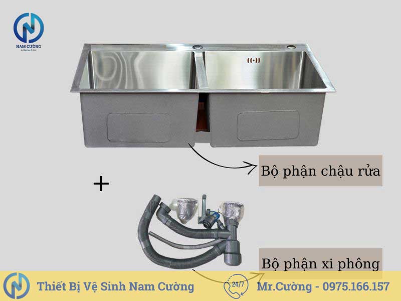 Chậu rửa bát inox 304 P-CRB01