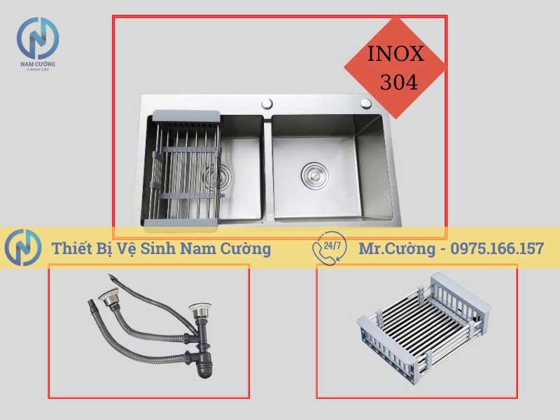 Chậu rửa bát inox 304 P-CRB01