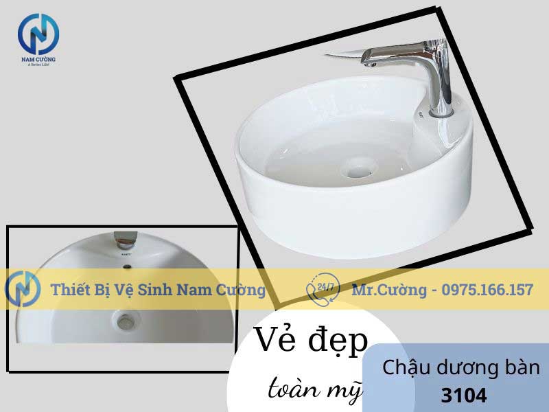 Chậu rửa mặt đặt bàn 3104