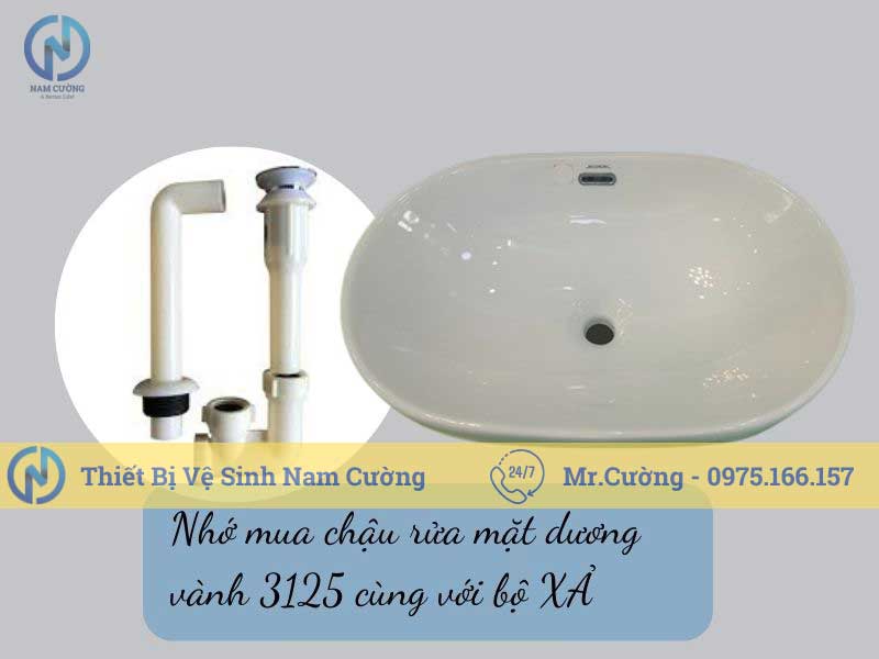 Chậu rửa mặt dương vành 3125