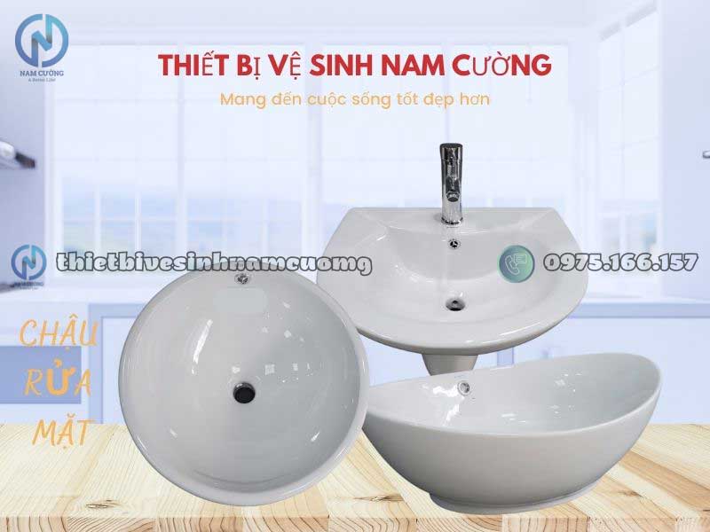 Chậu rửa mặt tại huyện Kiến Xương Thái Bình chính hãng, giá rẻ