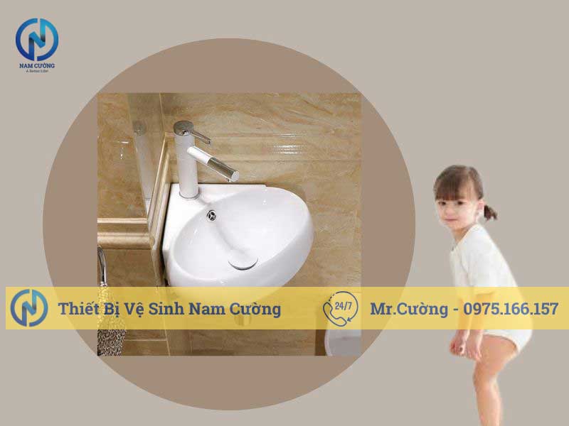 Chậu rửa mặt treo tường góc 3130