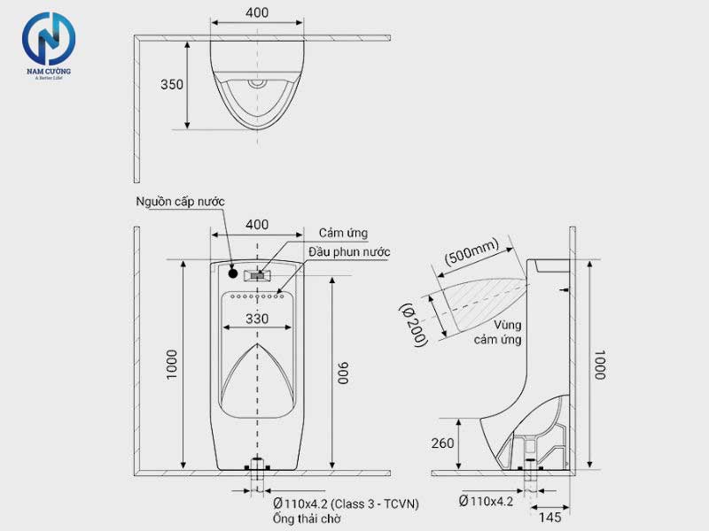 Kích thước bồn cầu tiêu chuẩn