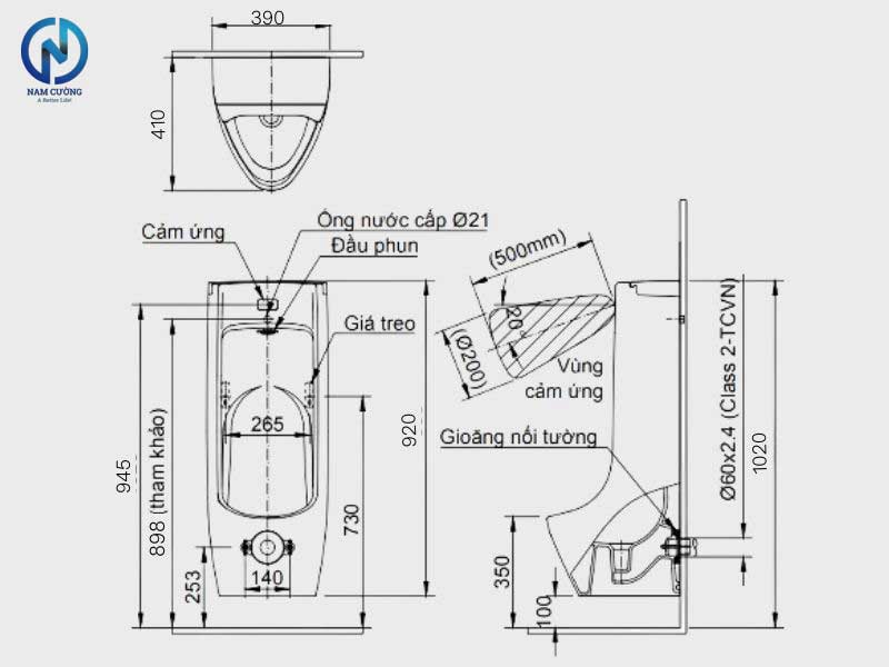 Kích thước bồn cầu tiêu chuẩn