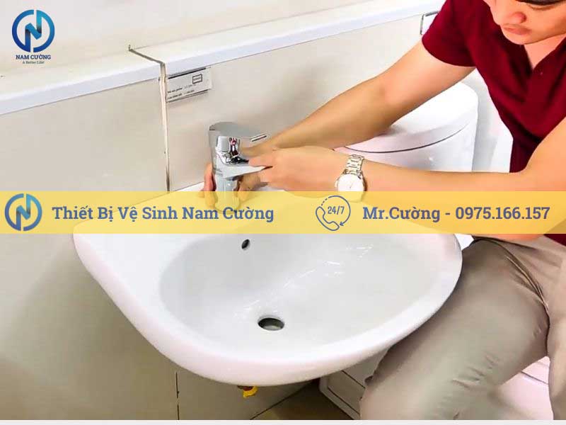 Vòi nước lavabo đồng mạ niken crom cao cấp