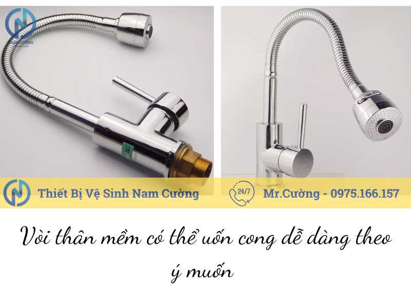 Vòi nước nóng lạnh bồn rửa chén p-km2007