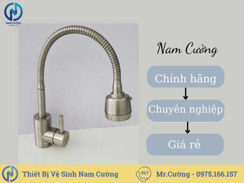 Vòi nước nóng lạnh bồn rửa chén p-km2007