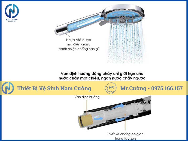 Vòi sen tắm đứng nóng lạnh nhiệt độ p-s009